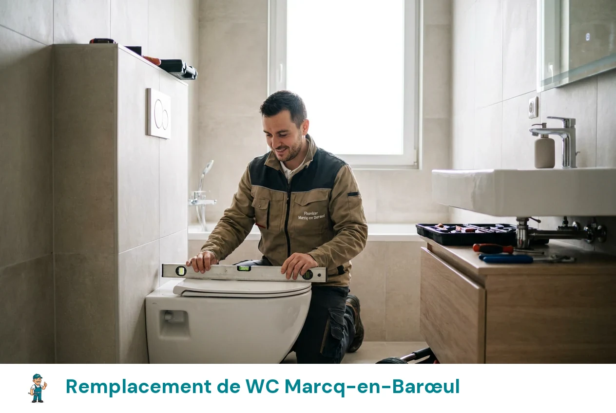 Remplacement de WC à Marcq-en-Barœul